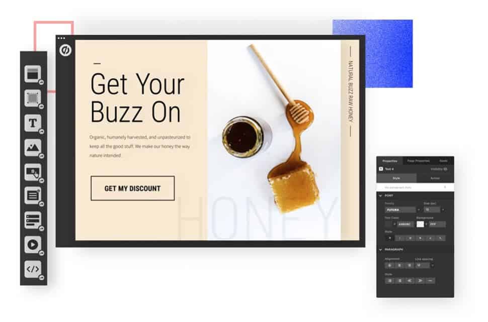 Unbounce drag-and-drop page builder