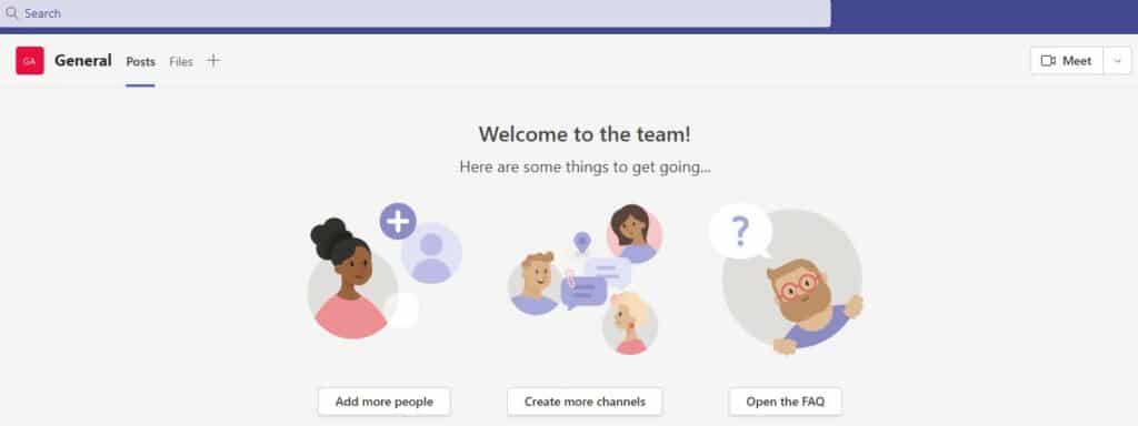 Microsoft Teams Video Interface