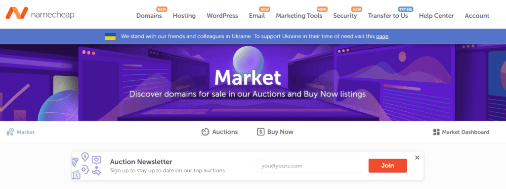 Namecheap domain marketplace