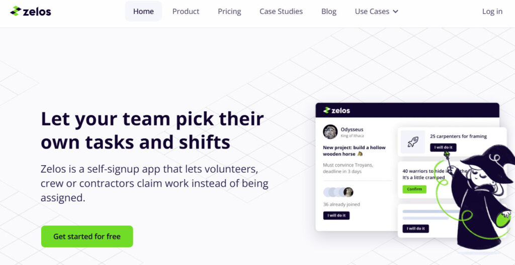 Zelos website